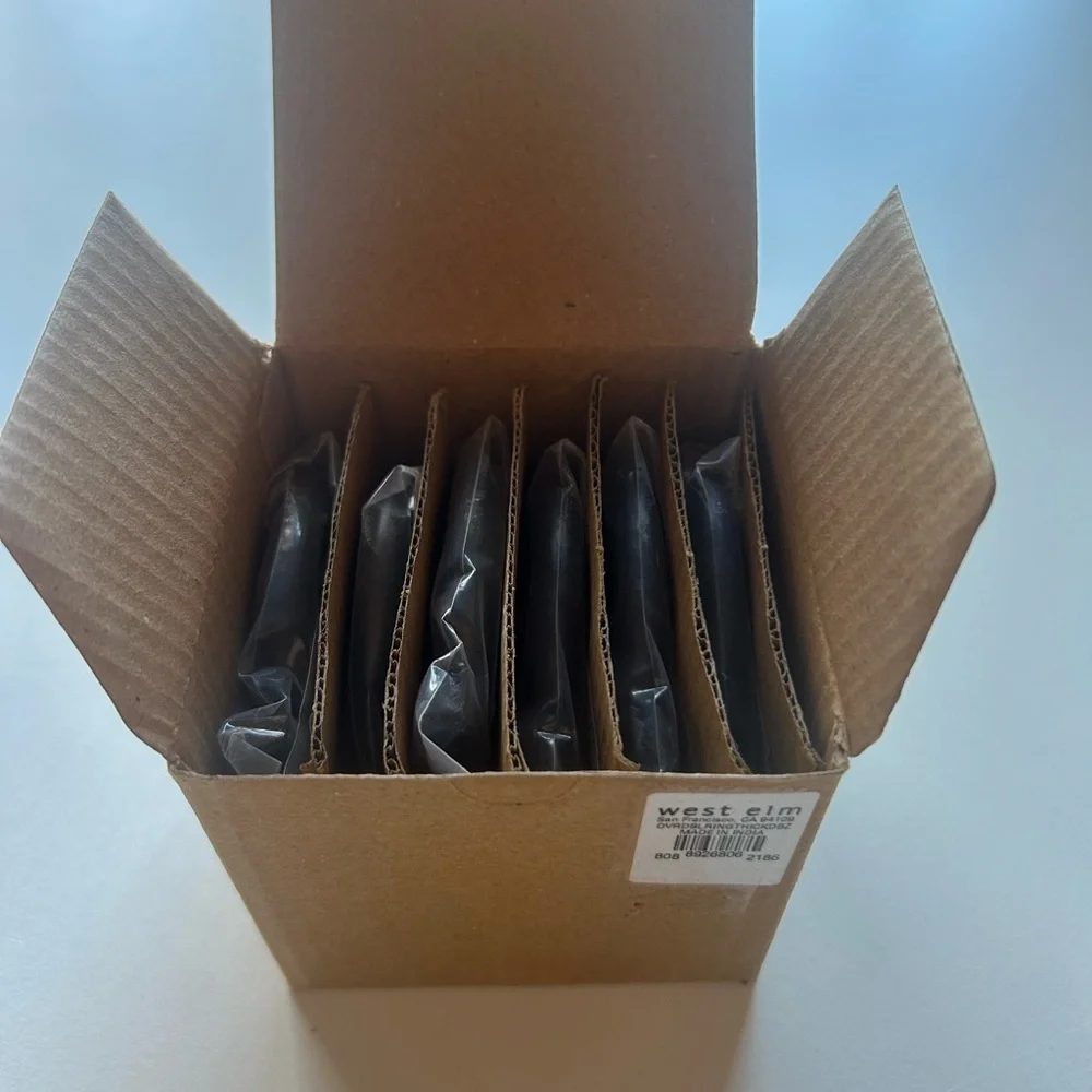 West Elm Black Curtain Clip Rings Set